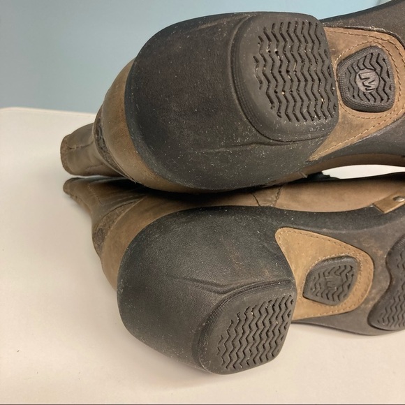 MERRELL  LUX Sz 10 Mid Nubuck Leather Moto Style Ankle Boots - Picture 14 of 14